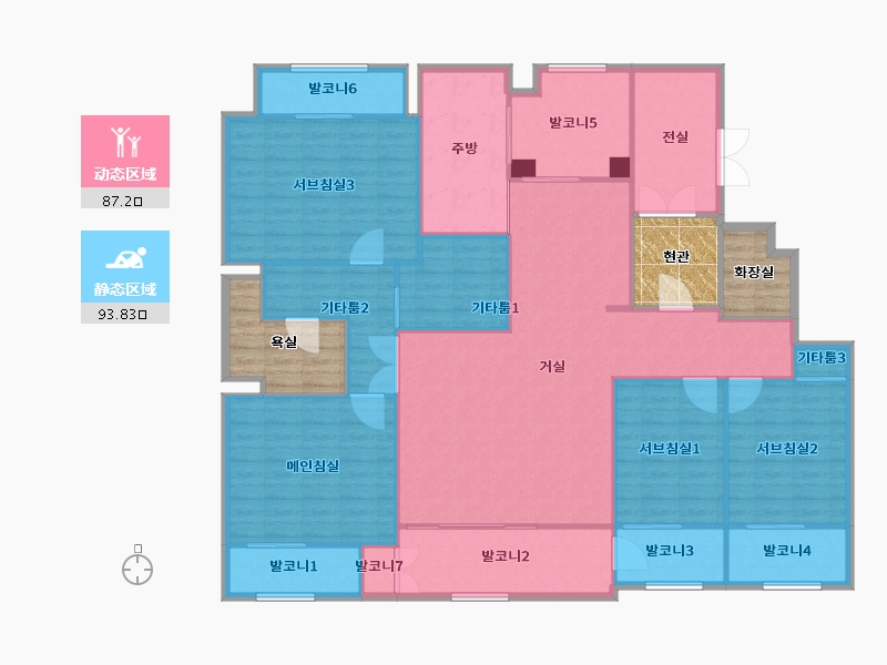 서울특별시-강남구-현대까르띠에710-183.24-户型库-动静分区