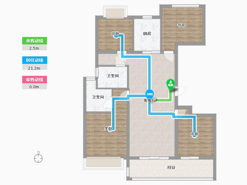 江苏省-泰州市-绿城春江明月-142.75-户型库-动静线