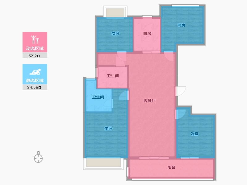 江苏省-泰州市-绿城春江明月-142.75-户型库-动静分区