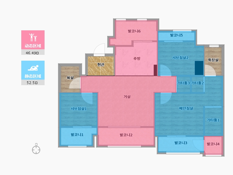 서울특별시-강남구-개포래미안포레스트-99.54-户型库-动静分区