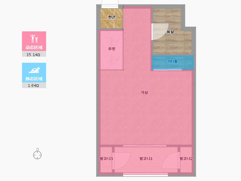 서울특별시-강남구-한화진넥스빌-39.62-户型库-动静分区