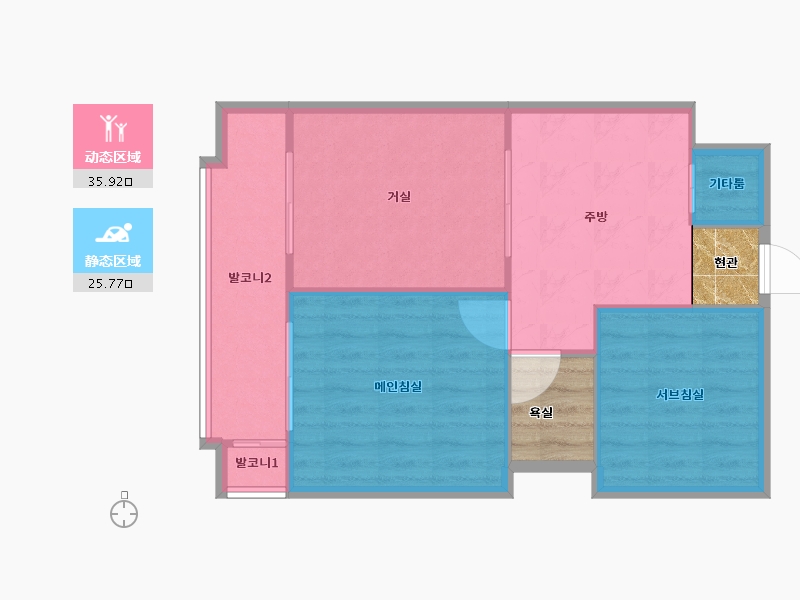 서울특별시-강서구-가양6단지-61.50-户型库-动静分区