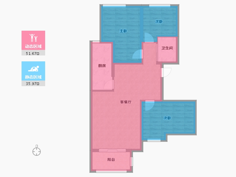 山西省-长治市-德胜嘉苑-78.00-户型库-动静分区