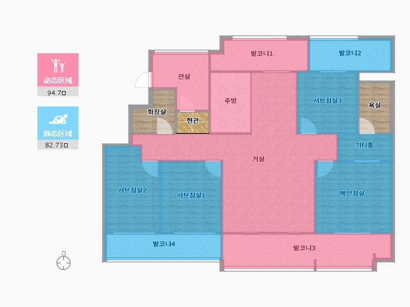 경기도-용인시 기흥구-어정마을동백아이파크-177.10-户型库-动静分区