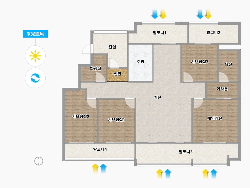 경기도-용인시 기흥구-어정마을동백아이파크-177.10-户型库-采光通风