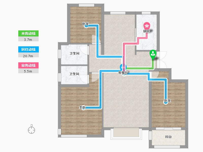 河北省-沧州市-玉玺台-100.00-户型库-动静线