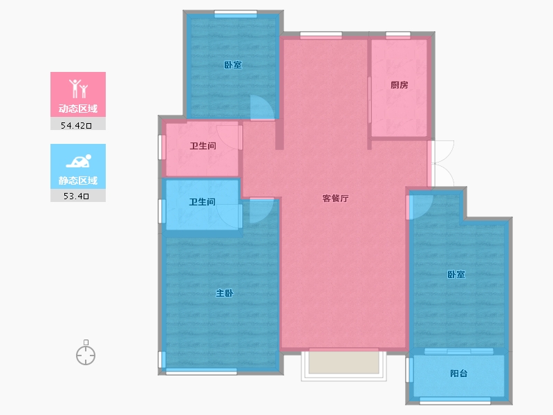 河北省-沧州市-玉玺台-100.00-户型库-动静分区