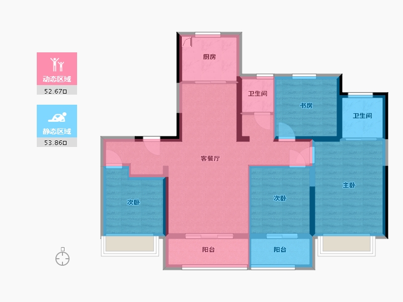 江苏省-常州市-保利和光晨越-101.29-户型库-动静分区