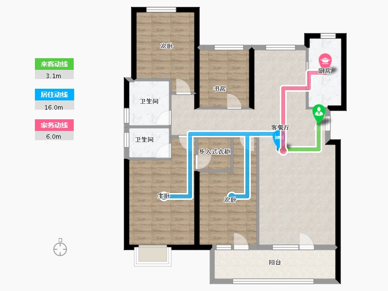 山东省-青岛市-禹洲弘阳天赋云海-113.00-户型库-动静线