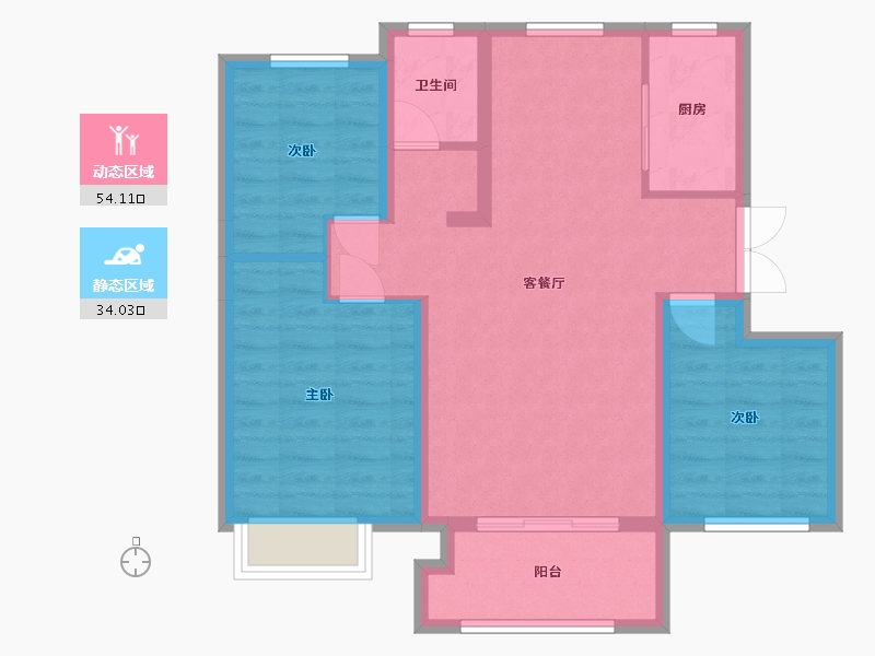 山东省-临沂市-泰鑫御园-90.00-户型库-动静分区