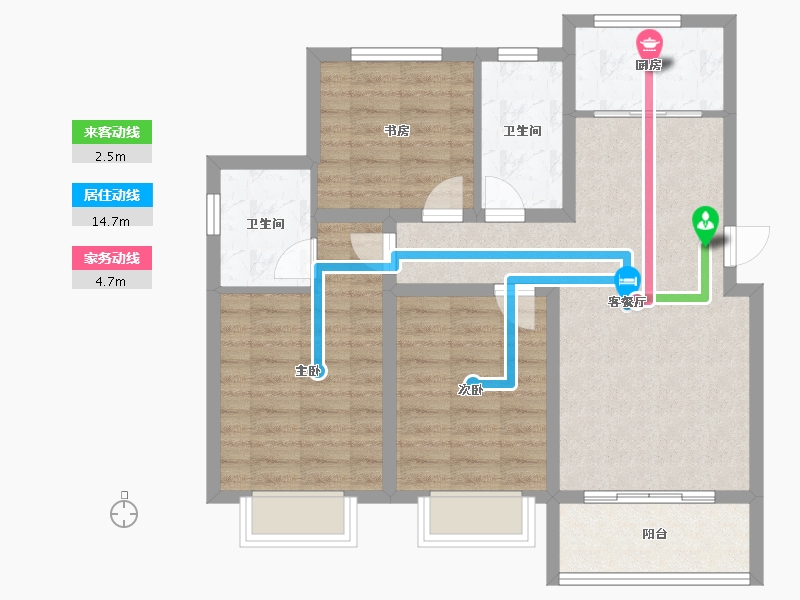 河北省-石家庄市-清河湾东区-82.00-户型库-动静线