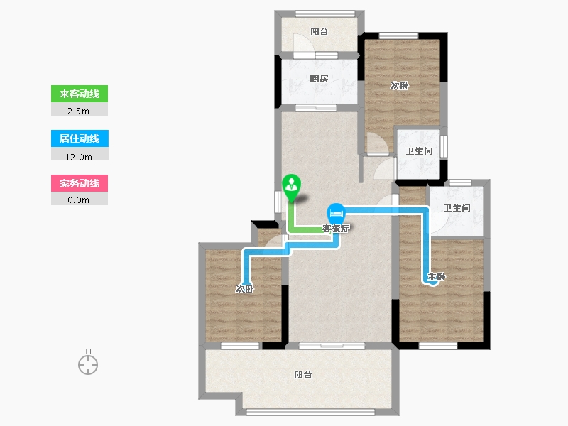 河南省-驻马店市-阳光翡翠院子-100.00-户型库-动静线