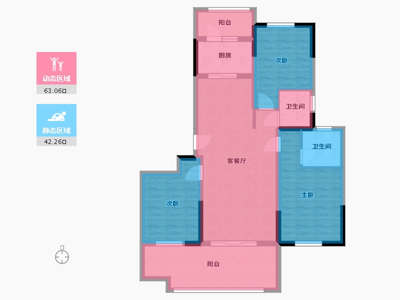 河南省-驻马店市-阳光翡翠院子-100.00-户型库-动静分区