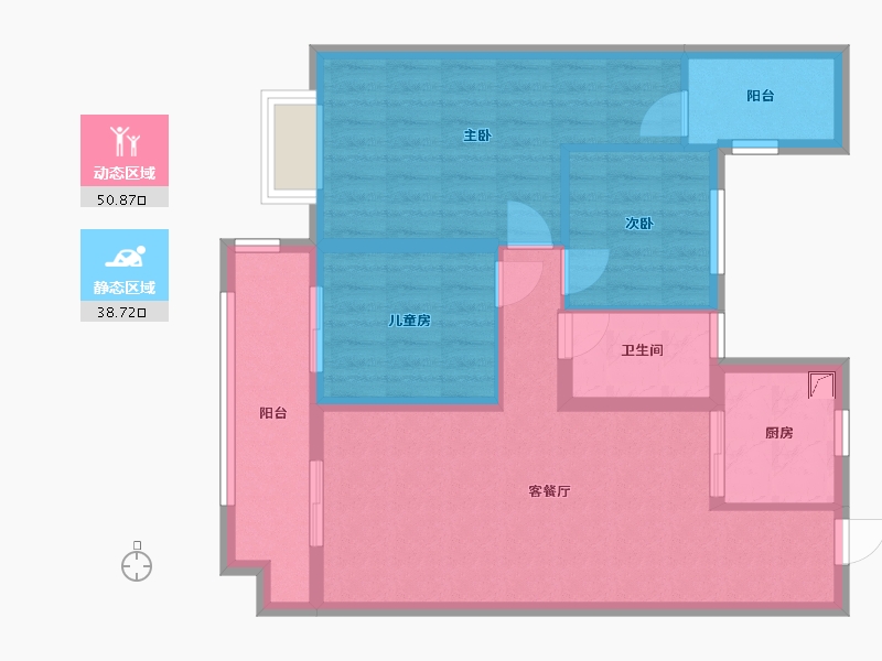 湖南省-衡阳市-碧桂园酃湖世家-100.00-户型库-动静分区