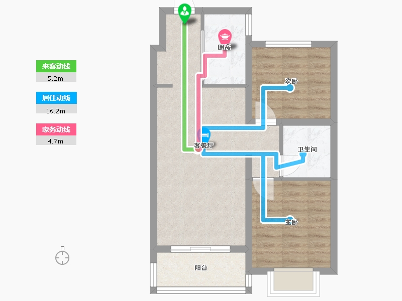 河北省-沧州市-新城悦隽风华-60.00-户型库-动静线