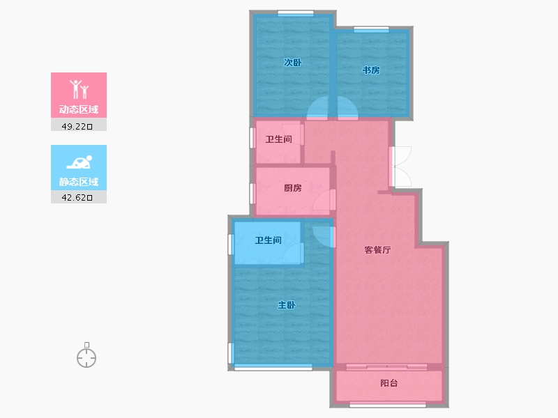 河北省-保定市-尧都瑞府-90.00-户型库-动静分区