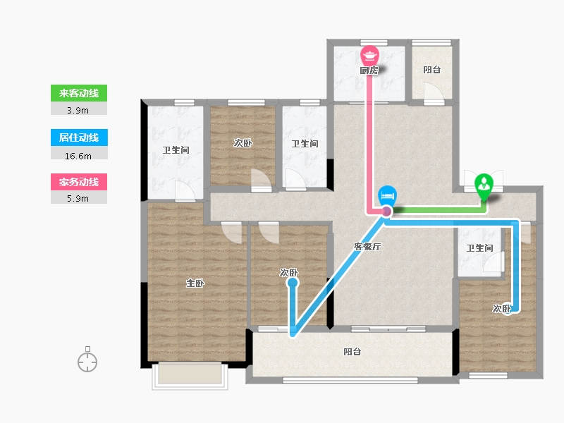 湖南省-长沙市-龙湖江与城-162.00-户型库-动静线