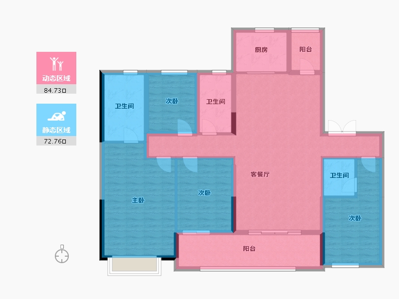 湖南省-长沙市-龙湖江与城-162.00-户型库-动静分区