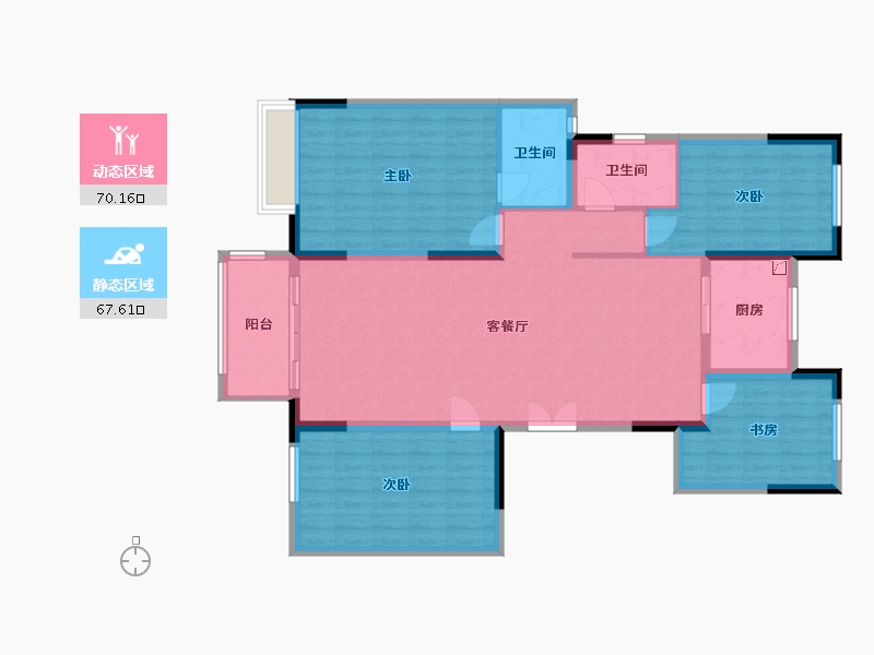 河南省-开封市-碧桂园-125.00-户型库-动静分区