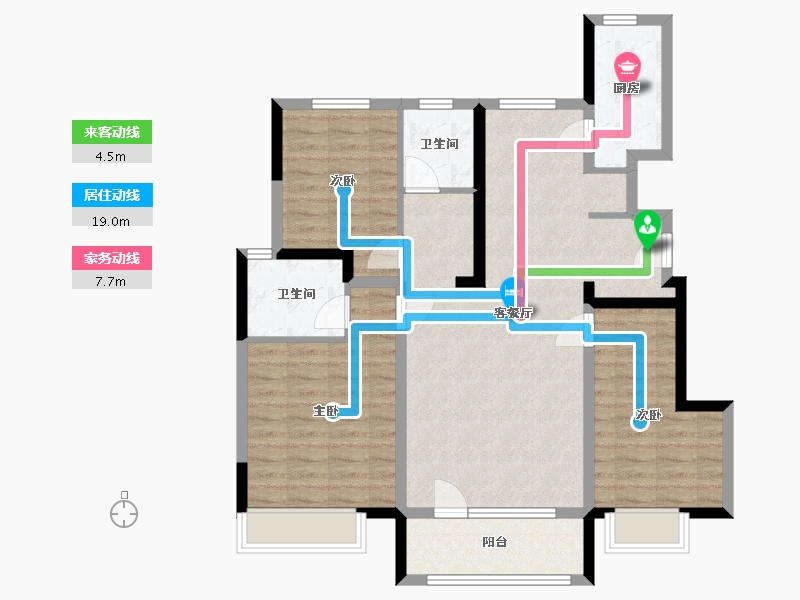 山东省-威海市-龙湖·春江天境-96.00-户型库-动静线