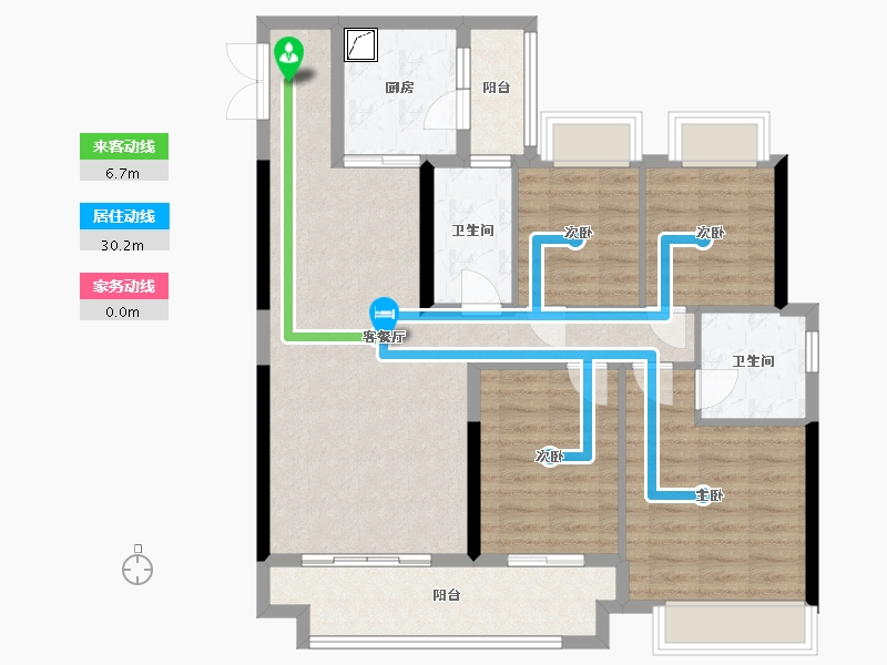 广东省-佛山市-中交诚湾悦府-96.00-户型库-动静线