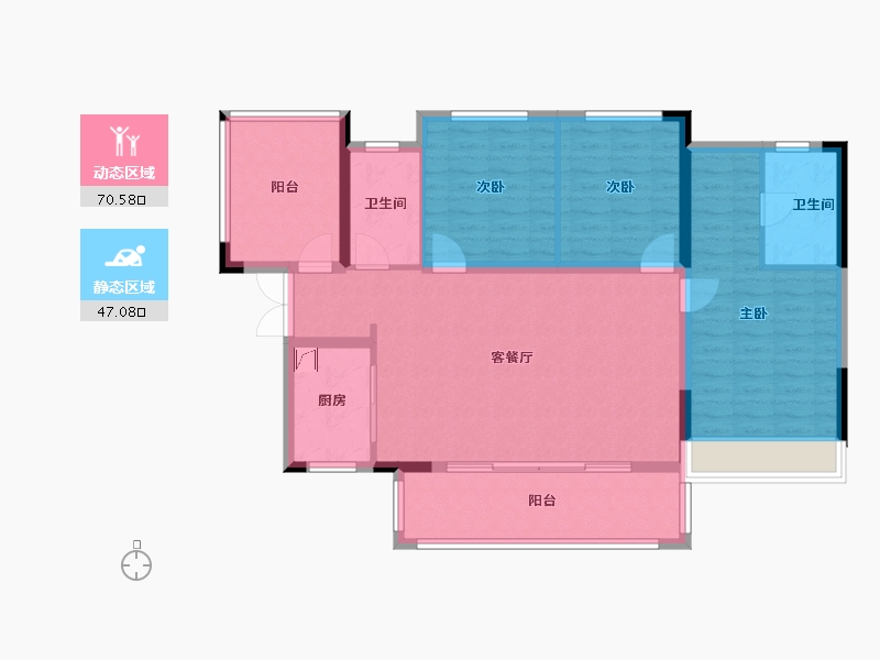 贵州省-贵阳市-宝能国际会展城-121.00-户型库-动静分区