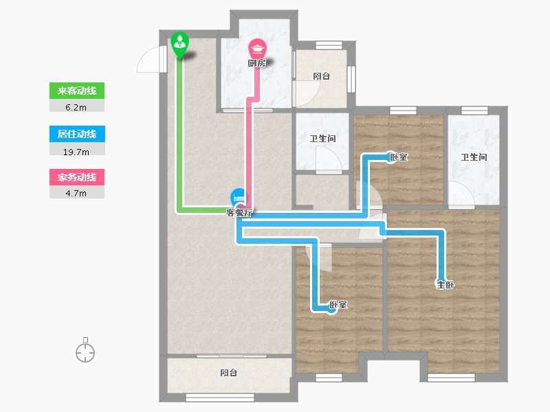 江苏省-苏州市-碧桂园凤凰城-88.00-户型库-动静线