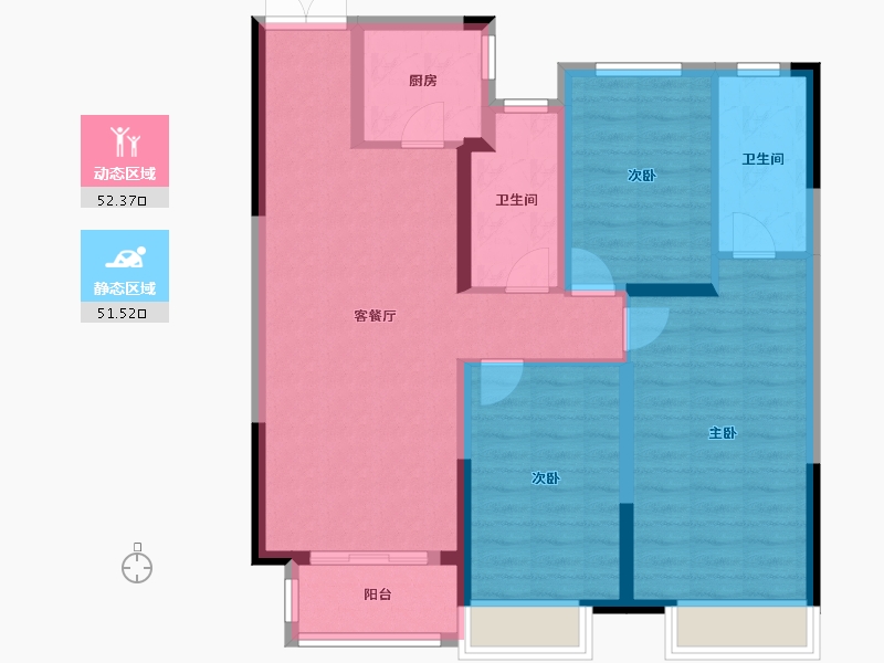 山东省-枣庄市-三盛星尚城-98.00-户型库-动静分区