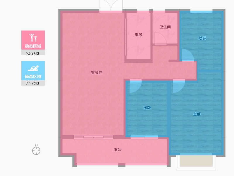 山东省-临沂市-天基云蒙庄园-90.00-户型库-动静分区