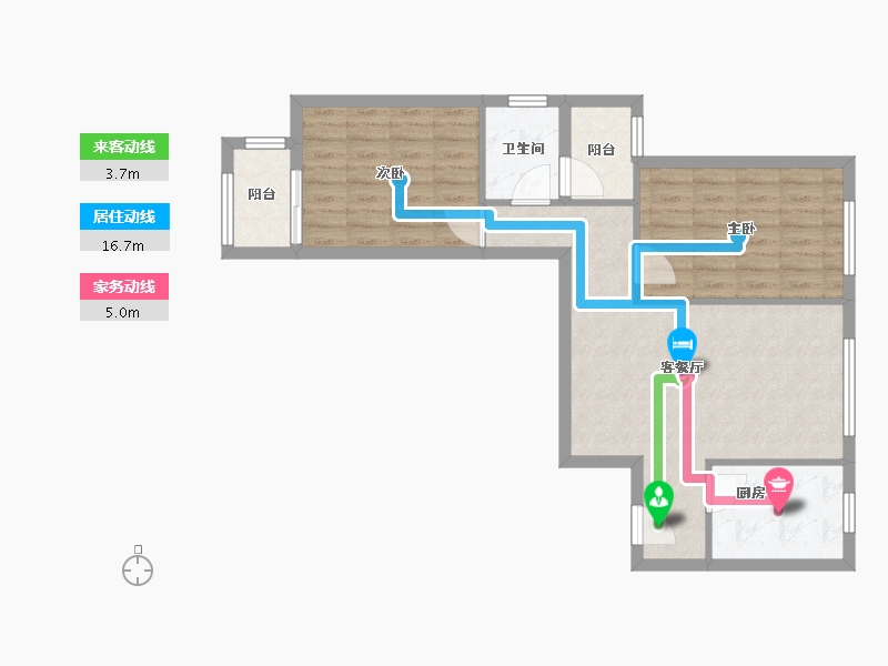 北京-北京市-大方居-321号楼-70.76-户型库-动静线