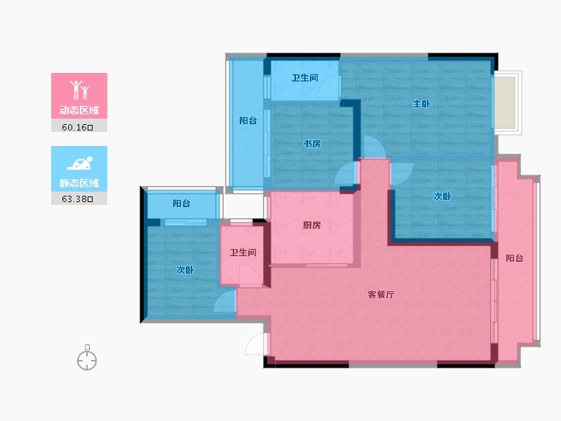 广西壮族自治区-南宁市-南院-113.11-户型库-动静分区