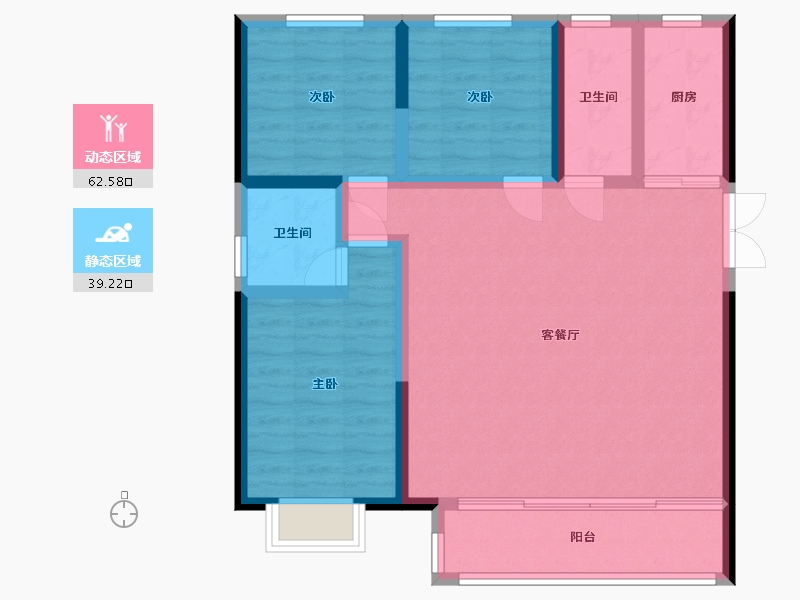 甘肃省-庆阳市-正德名郡-110.00-户型库-动静分区