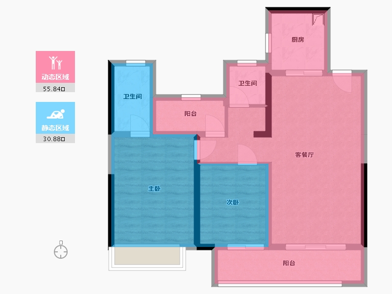 江苏省-常州市-空港国际星光城-109.00-户型库-动静分区