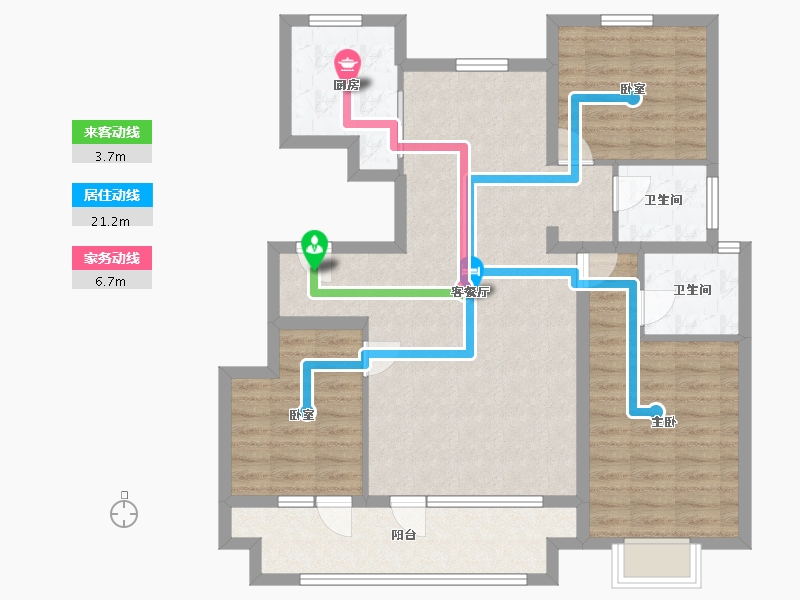 山东省-烟台市-中瑞城-98.00-户型库-动静线