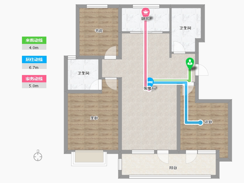 山东省-烟台市-吉安悦城-96.00-户型库-动静线