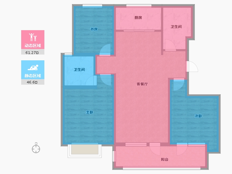 山东省-烟台市-吉安悦城-96.00-户型库-动静分区