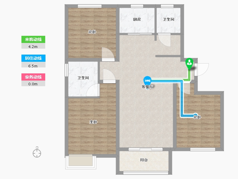 河北省-唐山市-水悦华郡-98.00-户型库-动静线