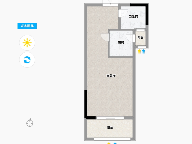 江苏省-无锡市-美丽华都-49.47-户型库-采光通风