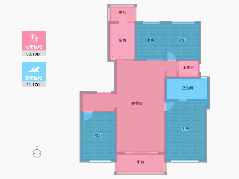 四川省-成都市-中南樾府-115.00-户型库-动静分区