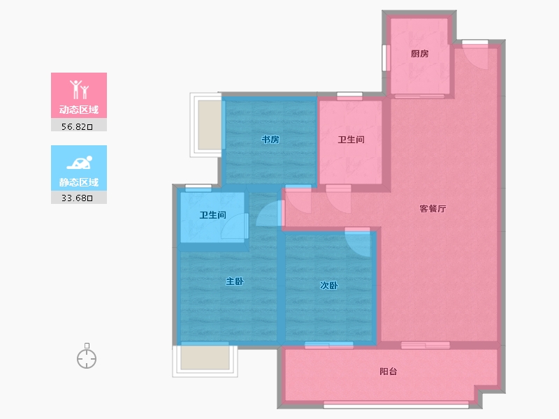 广西壮族自治区-梧州市-彰泰城-89.00-户型库-动静分区