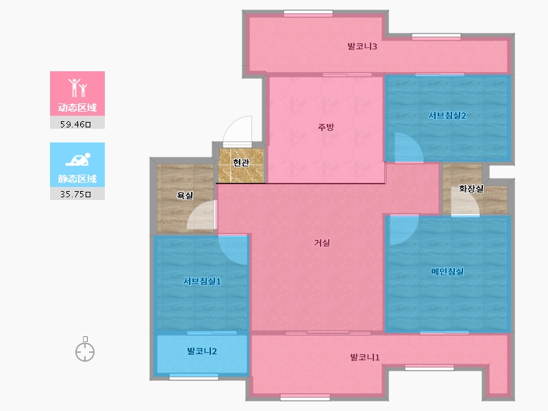 경기도-용인시 수지구-수진마을4단지신명스카이뷰-96.04-户型库-动静分区