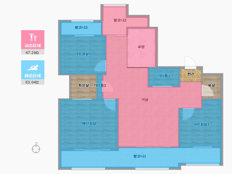 경기도-용인시 수지구-서원마을금호베스트빌5단지-110.25-户型库-动静分区