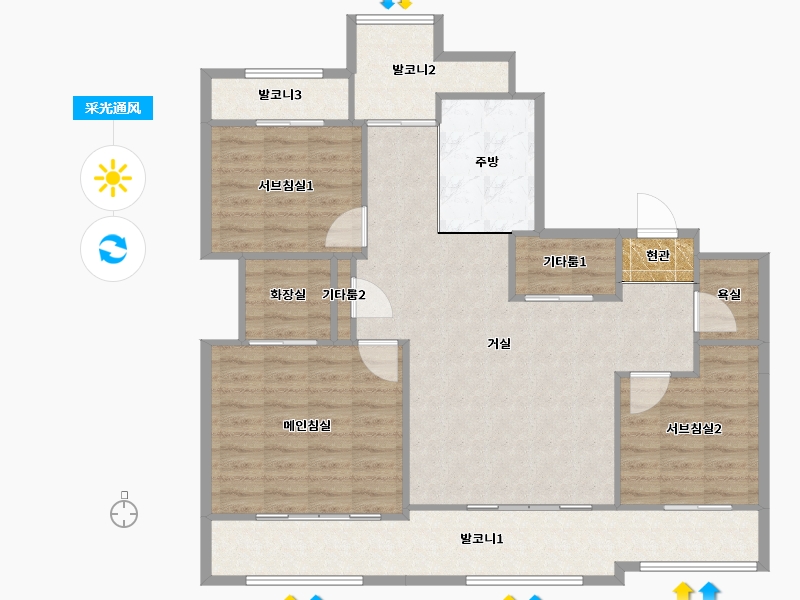 경기도-용인시 수지구-서원마을금호베스트빌5단지-110.25-户型库-采光通风