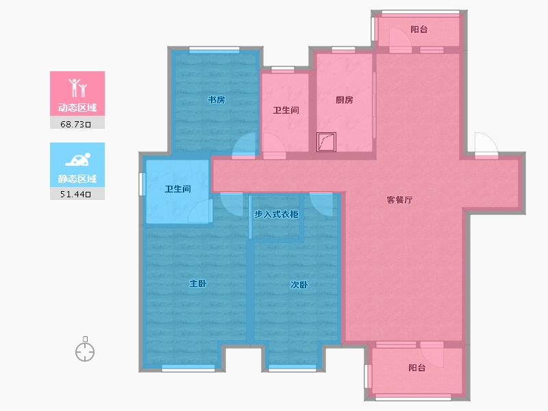 山东省-青岛市-融创·维多利亚湾-115.00-户型库-动静分区