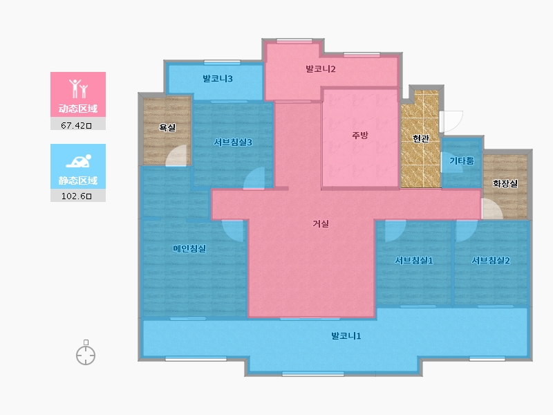 경기도-용인시 수지구-동천마을동문굿모닝힐6차-175.91-户型库-动静分区