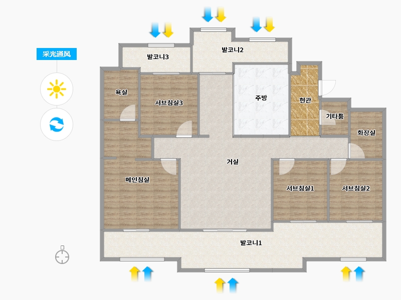 경기도-용인시 수지구-동천마을동문굿모닝힐6차-175.91-户型库-采光通风