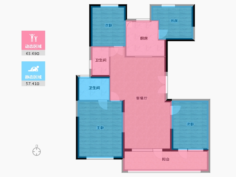 江苏省-扬州市-天瑞府-110.00-户型库-动静分区