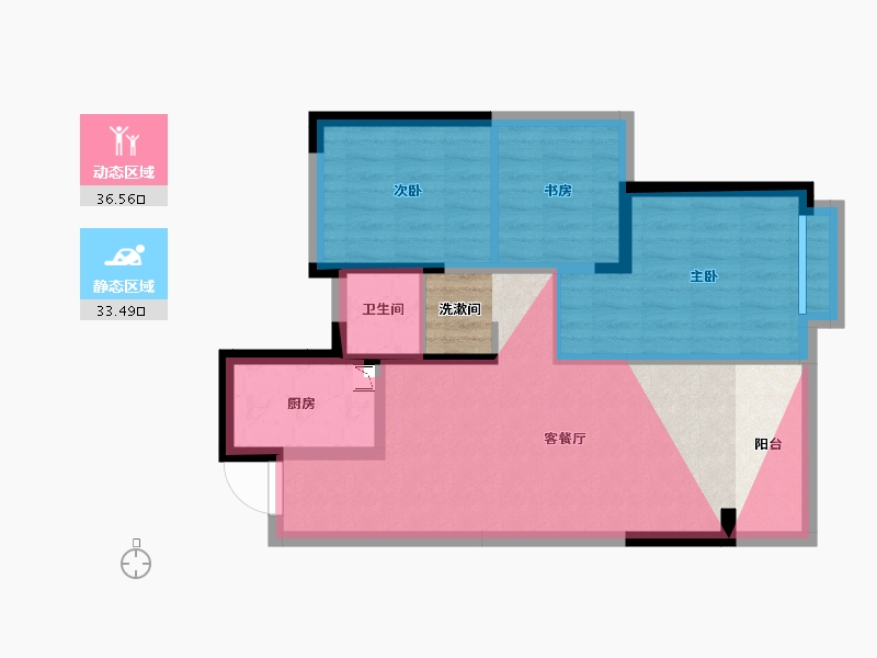 湖南省-长沙市-阳光城尚东湾青云苑-69.94-户型库-动静分区