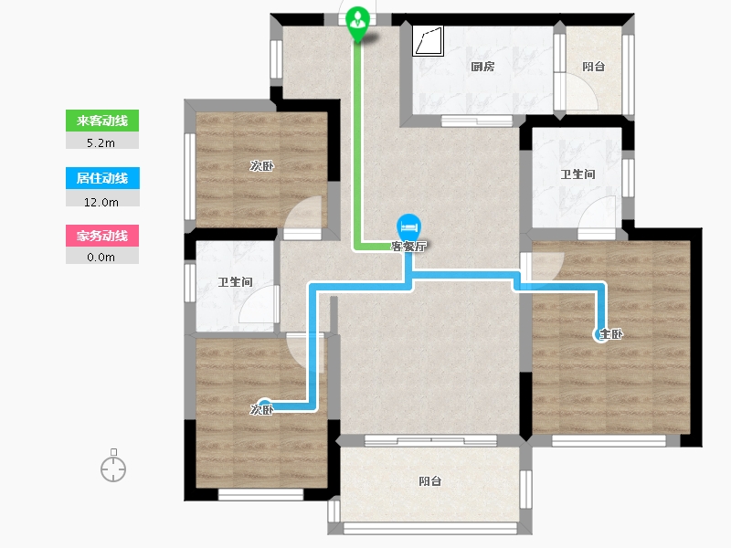 四川省-宜宾市-南雅公馆-95.00-户型库-动静线