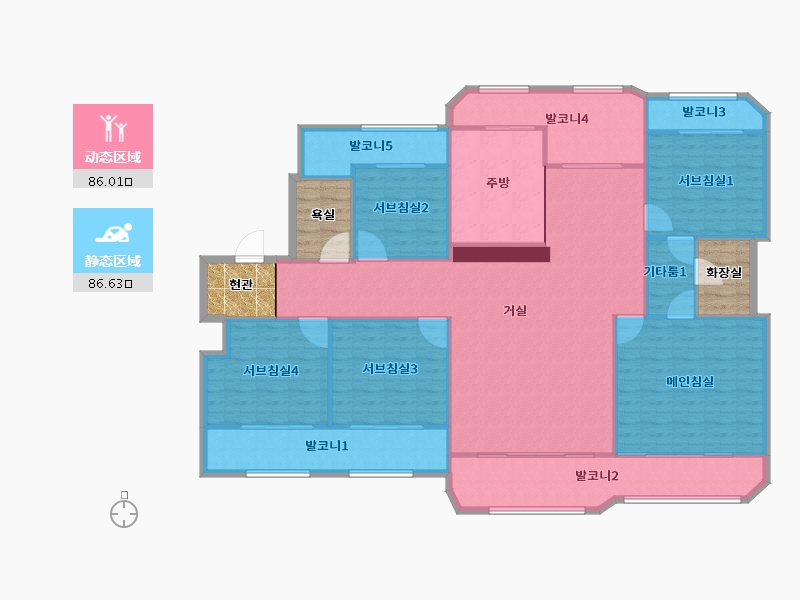 경기도-안양시 동안구-꿈건영3단지-171.64-户型库-动静分区